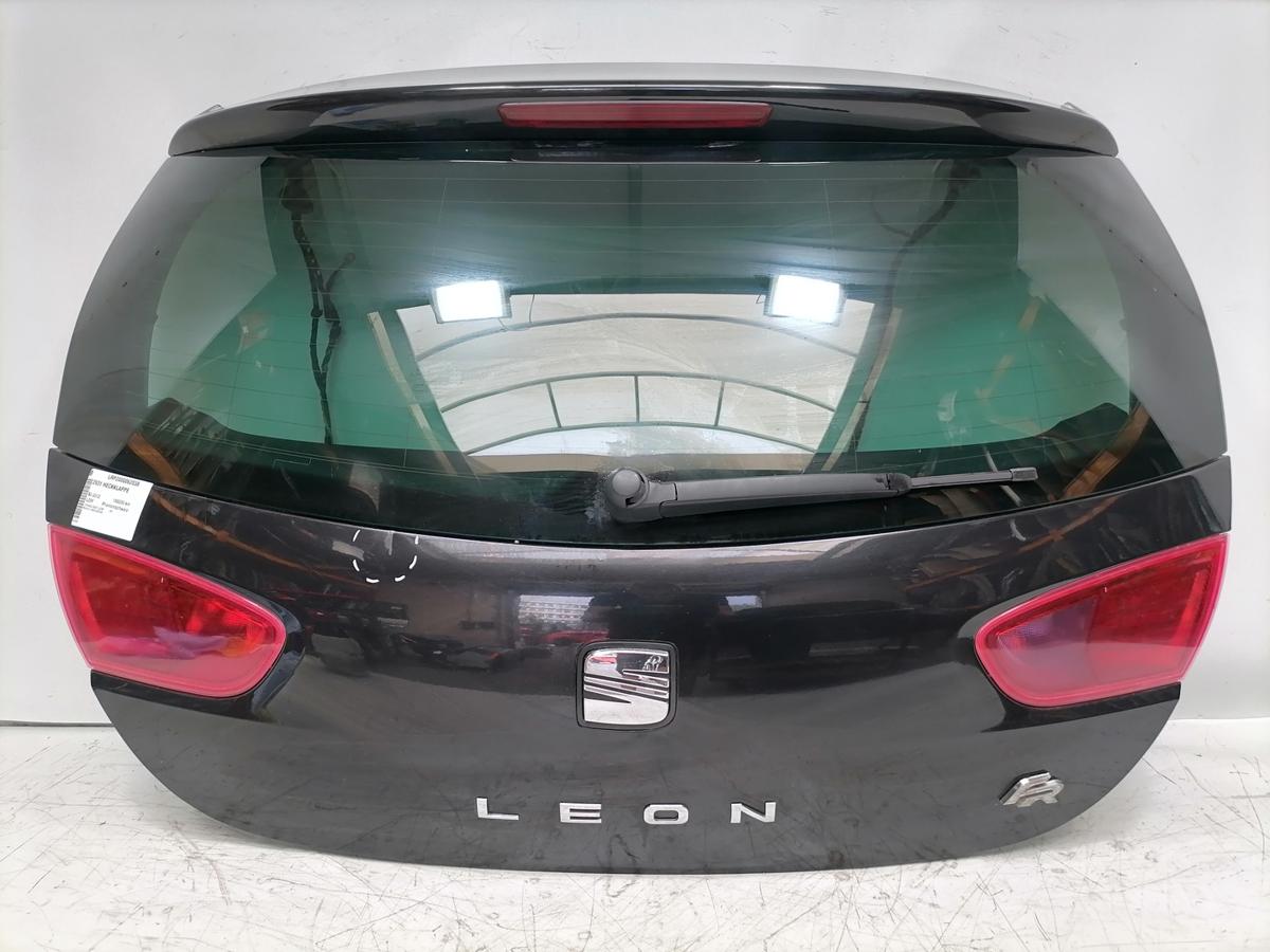 Seat Leon 1P original Heckklappe mit Heckscheibe LZ9Y Phantomschwarz Bj.2012